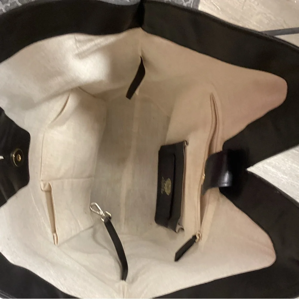Vince Camuto Black Leather Tote